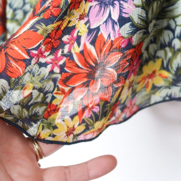 Urban Outfitters Womens Mini Skirt Small Multicolor Floral Tiered Boho Festival - Picture 7 of 9